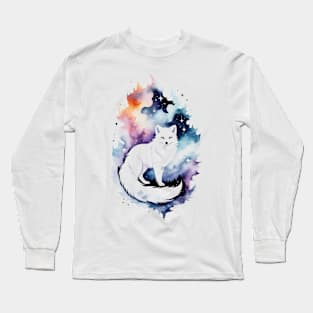 Cosmic Arctic Fox Long Sleeve T-Shirt